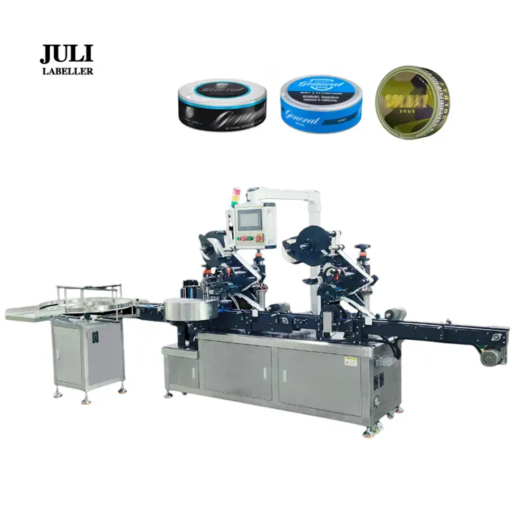 Custom Automatic Snus High-Speed Three-Sided Labeling Machine for Small Jar