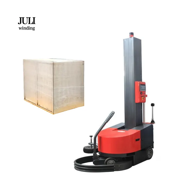 Automatic Robot Wrapping Machine Intelligent Self-Propelled Robot for Stretch Wrapping