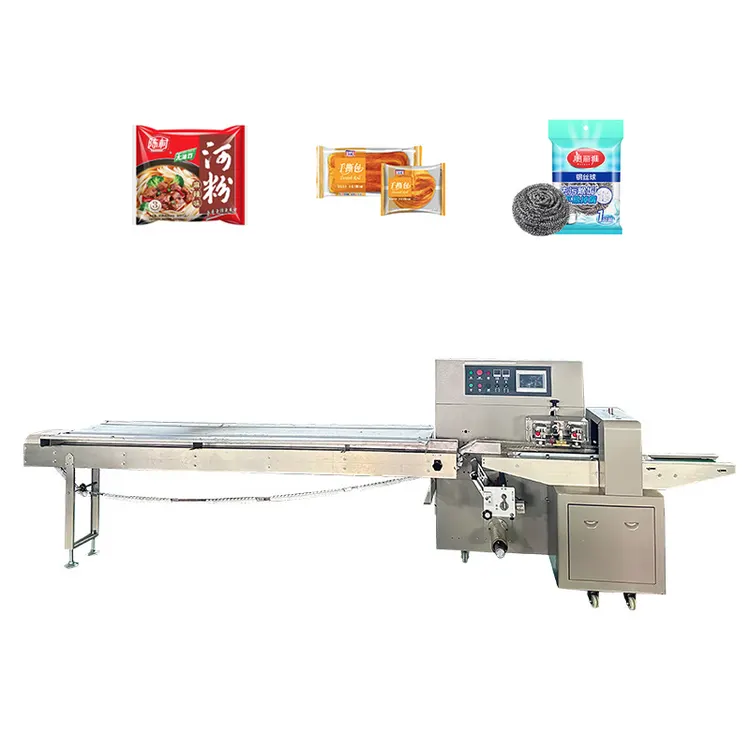 Automatic Horizontal Wrapping Flow Pack Packing Machine Bread Pillow Packaging Machine