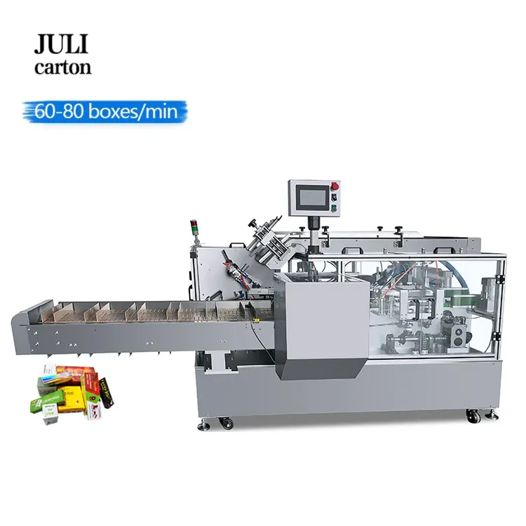 Automatic Coding Horizontal Box Packing Machine Strip Product Food Carton Packing Machine Equipment