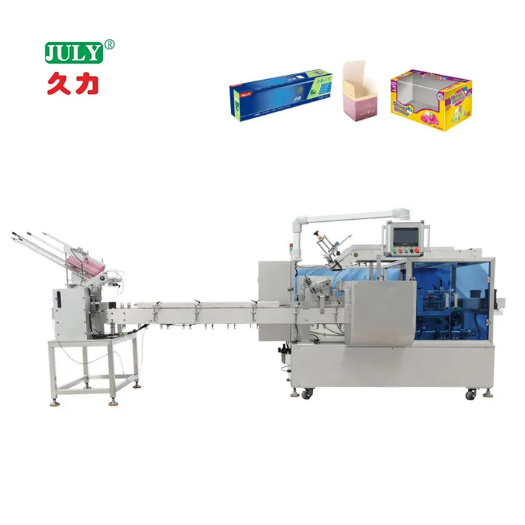 Automatic Horizontal Lipstick Essential Oil Boxing Machine Cosmetics Sheet Cartoning Machine