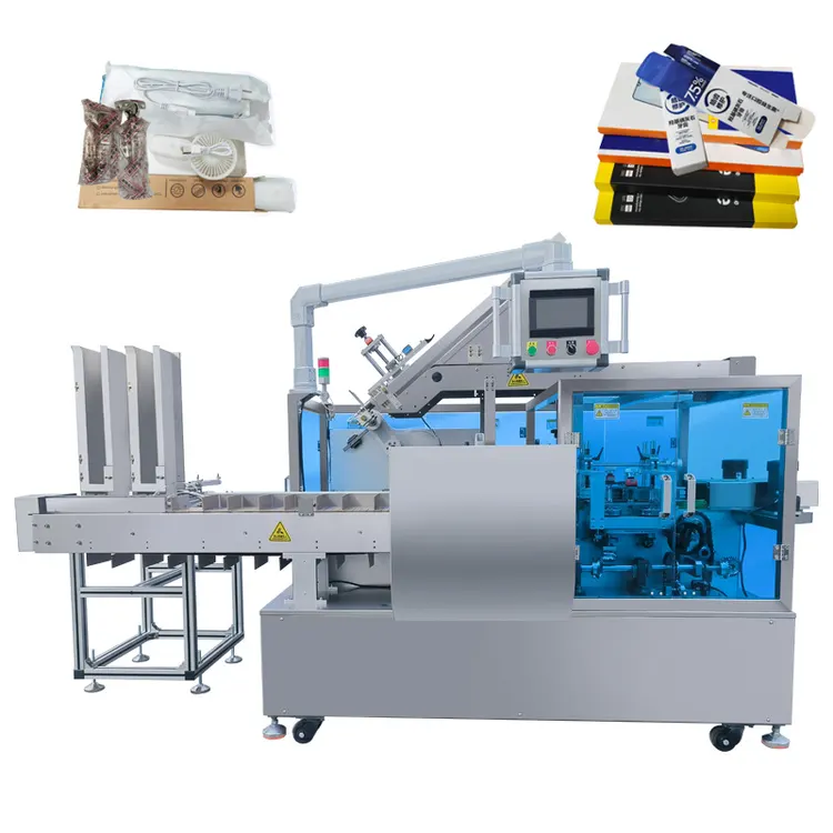 Full Automatic High Speed Vertical Carton Box Packing Cosmetics Paper Boxed Cartoning Machine