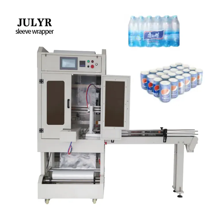 JULY Automatic Sleeve Mineral Water Bottle Glass Bottle Packaging Machine Type Warping and Shrinking Machine