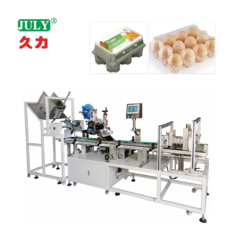 Automatic Egg Carton Labeling Machine Self-adhesive Flat Labeling Machine
