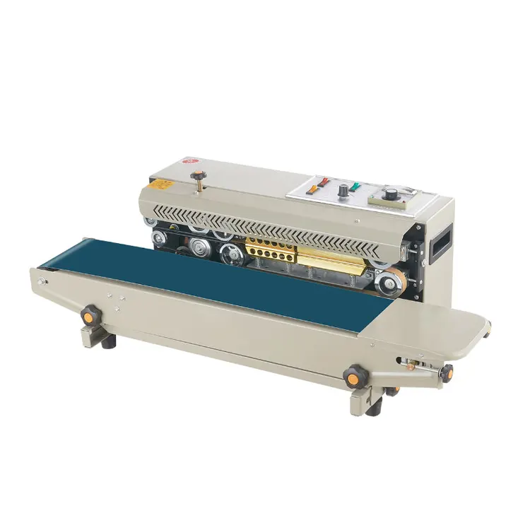 Continuous Sealing Machine Automatic Film Aluminum Foil Mooncake Tea Sealing Machine With Inkjet Printer