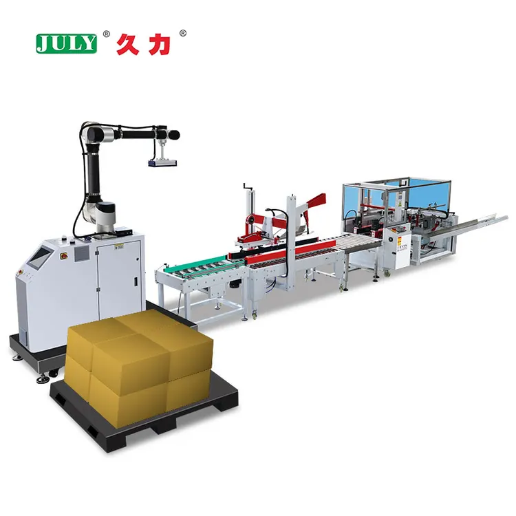 Customized Automatic Cartoning Sealing Machine Food Factory Palletizing Stacking Robot Picking Packing Line Packing Machine