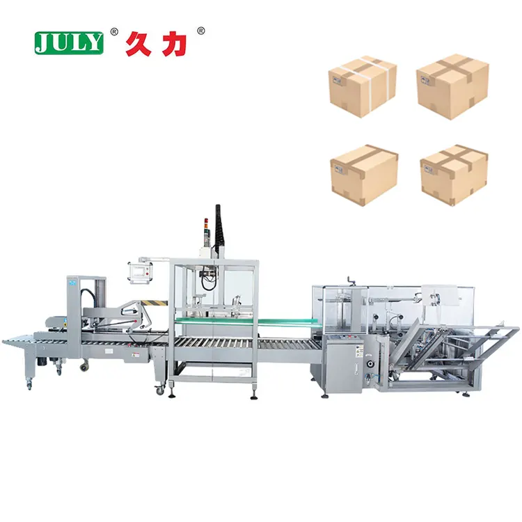 JULY Fully Automatic Carton Case Opening Erector and Bottom Sealer for Food Box Packing Machine