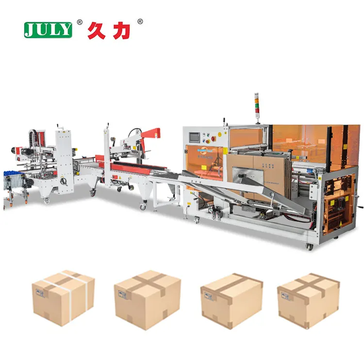 Automatic Carton Forming Sealing Production Carton Case Opening Erector and Bottom Sealer for Food Box Packing Machine