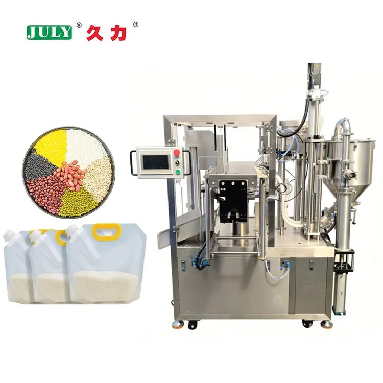 High-Accuracy Automatic Laundry Detergent Stand-up Bag Filling Capping Machine