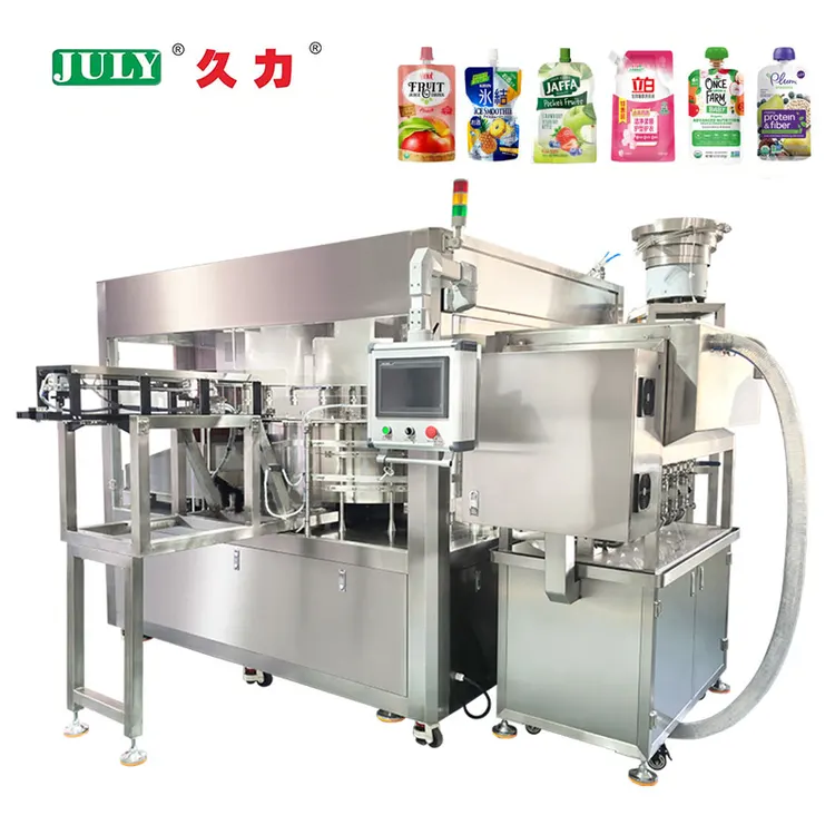 Servo Motor High Speed Automatic Juice Sauce Doypack Filling Sealing Machine