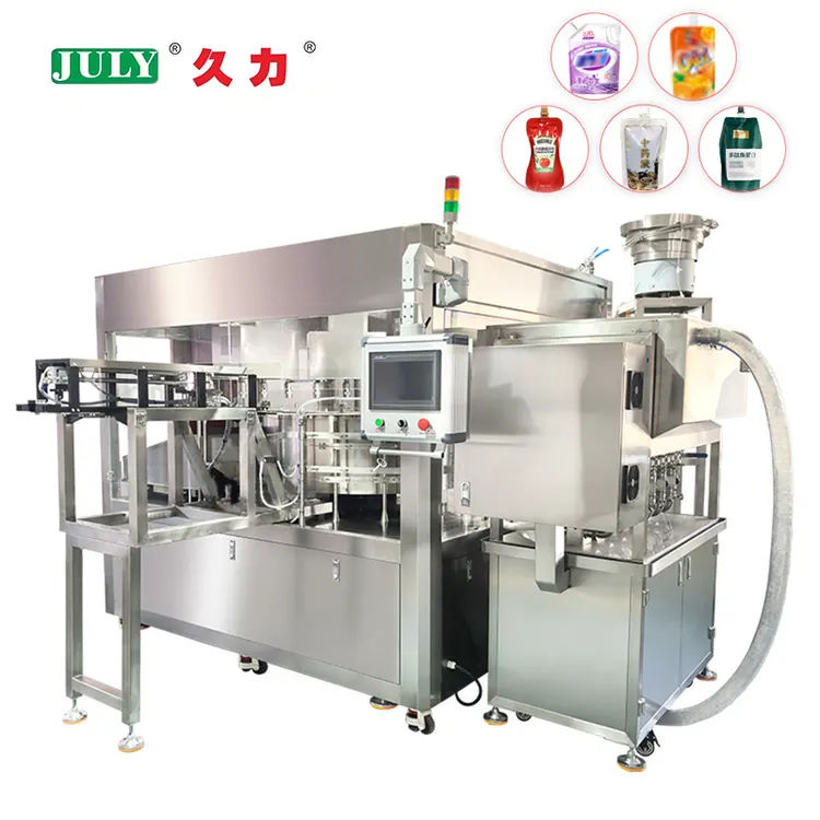 Digital Gear Pump High-Accuracy Automatic Liquid Milk Sauce Doypack Filling Equipment