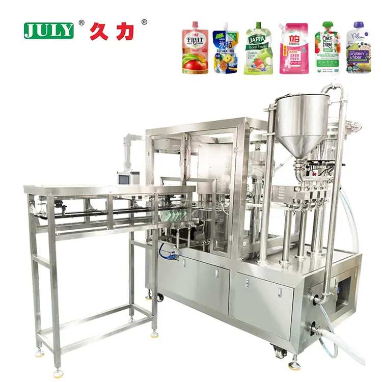Servo Pump Automatic Cosmetic Serum Cream Premade Bag Filling Sealing Equipment