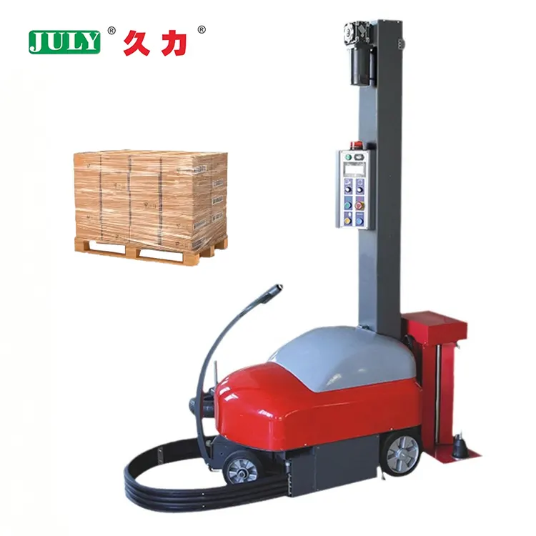 JULY Automatic Self-propelled Pre-stretch Film Winding Machine Automatic Stretch Film Packing Machine
