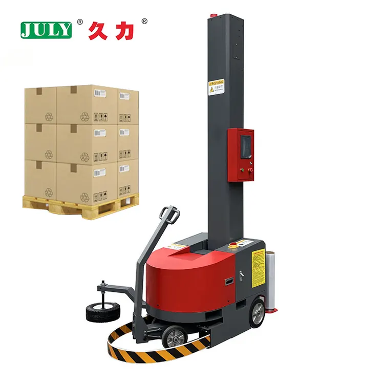 Intelligent Mobile Self-propelled Tray Film Winding Machine Automatic Stretch Film Packing Machine