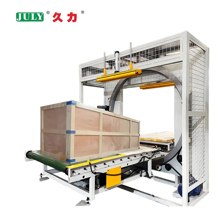JULY Full Automatic Horizontal Wrapping Machine Horizontal Orbital Profile Stretch Film Wrapping Machine