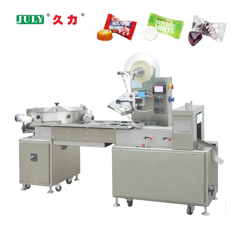 Full Automatic High Speed Pillow Type Small Pouch Packing Machine for Chocolate Cotton Ball Candy