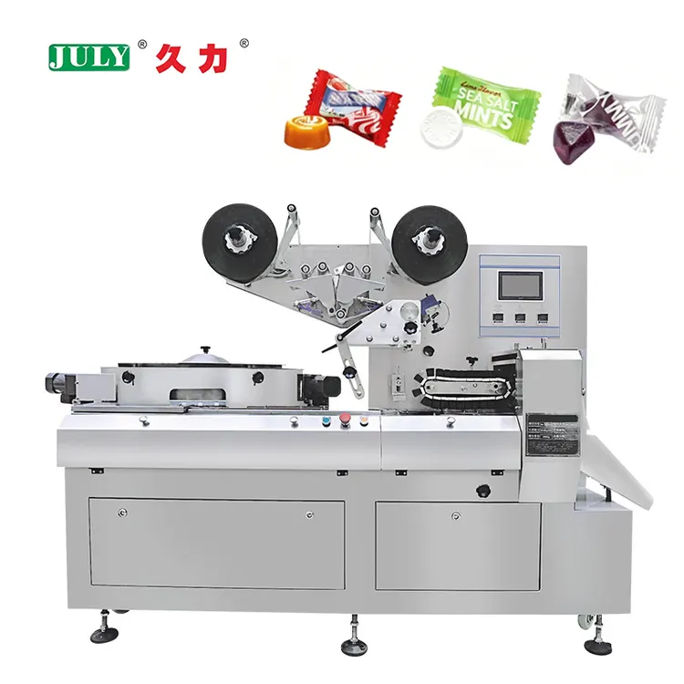 High Speed Three-Servo High Full Automatic High Speed Pillow Type Small Pouch Packing Machine for Chocolate Cotton Candy Bonbon
