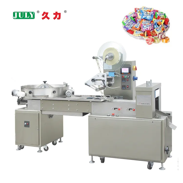 JULY Automated High Speed Candy Packing Machine for Chocolate Cotton Candy Bonbon