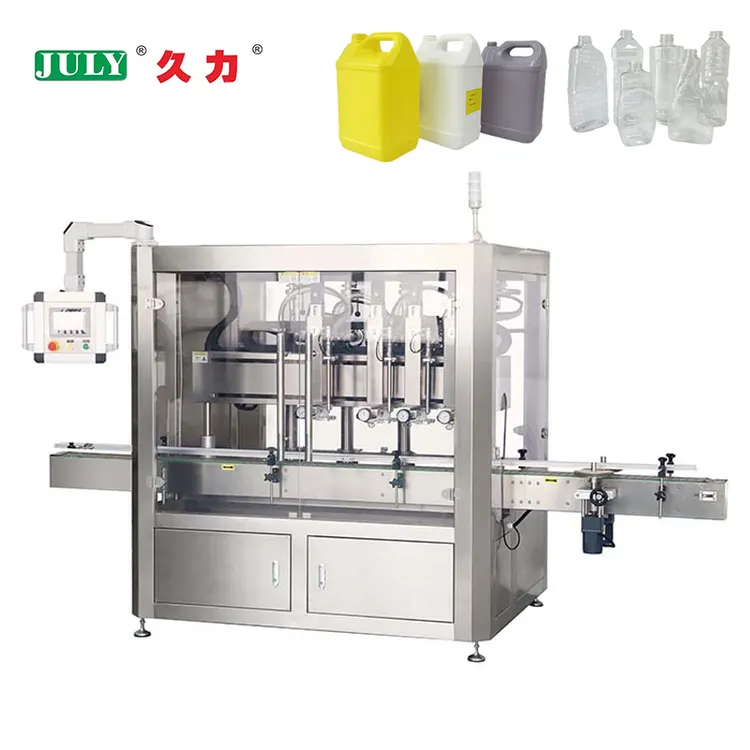 Customizable High Speed 4 -12 Head Liquid Filling Machine for 1 Liter Water Bottle Automated Filling Line
