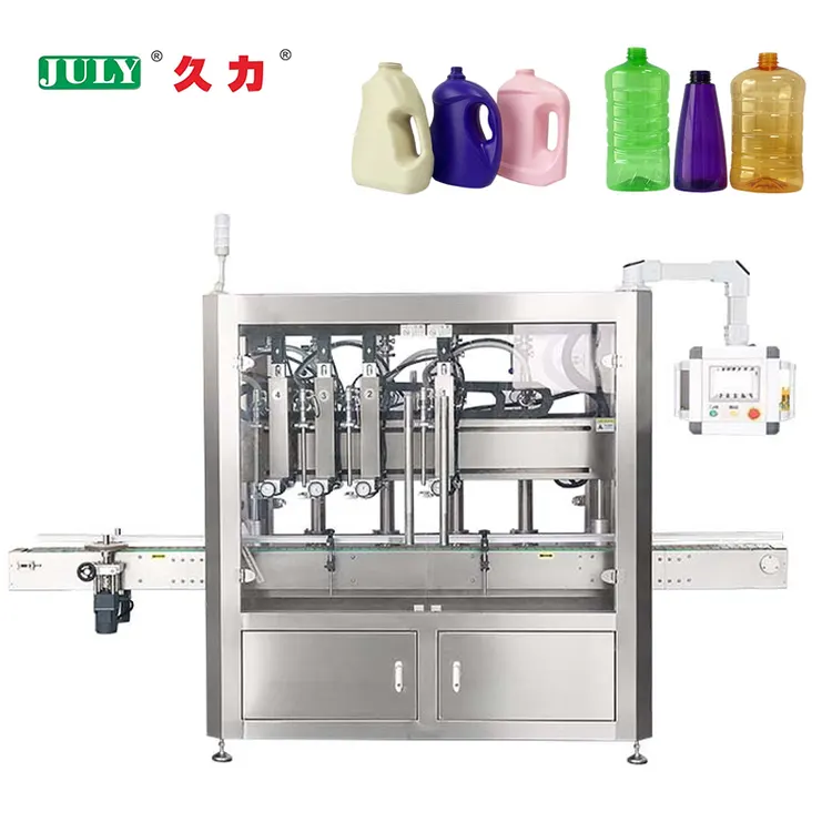 Automatic High Speed 4 Head Liquid Filling Machine for Liquid Lubricant Engine Oil Grease