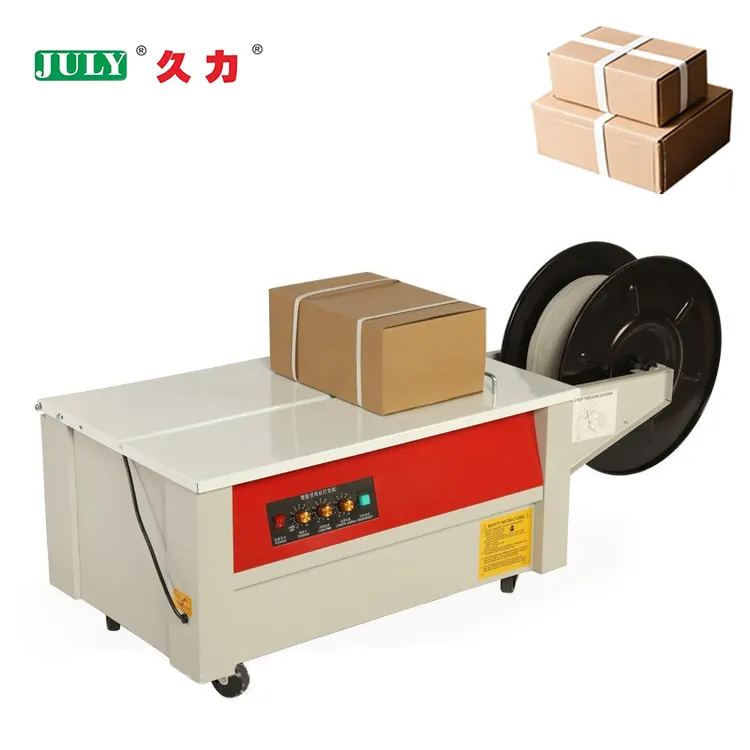 Semi-Automatic Low Table PP & PET Strapping Machine Box Hot Melt Belt Packaging Wrapping Machines
