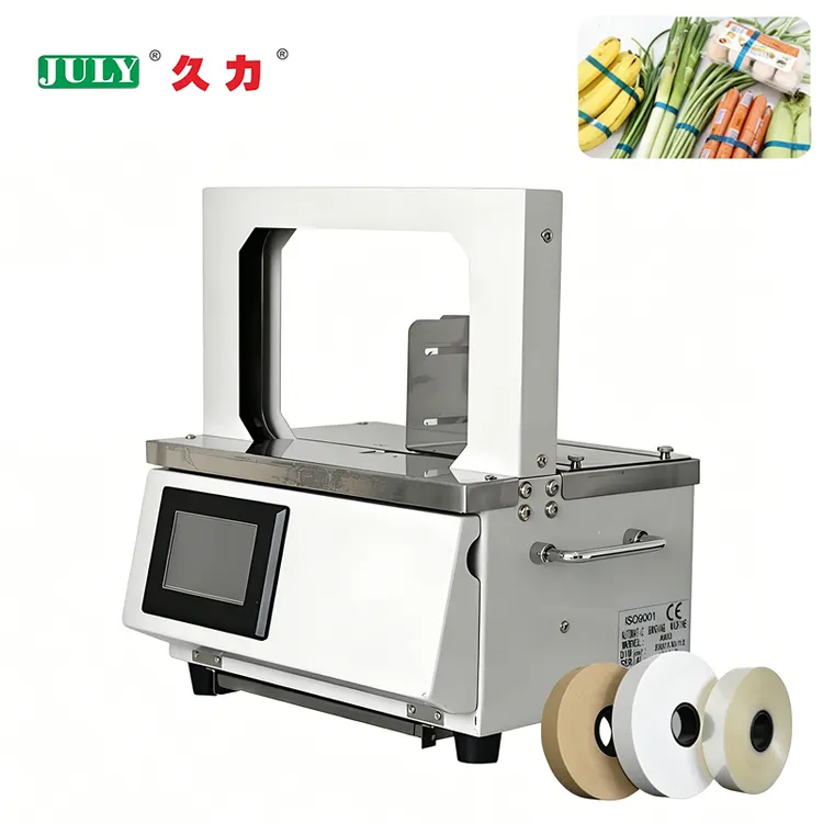 Automatic Desktop OPP Belt Electric Banding Machine Vegetable Food Carton Strapping Machine