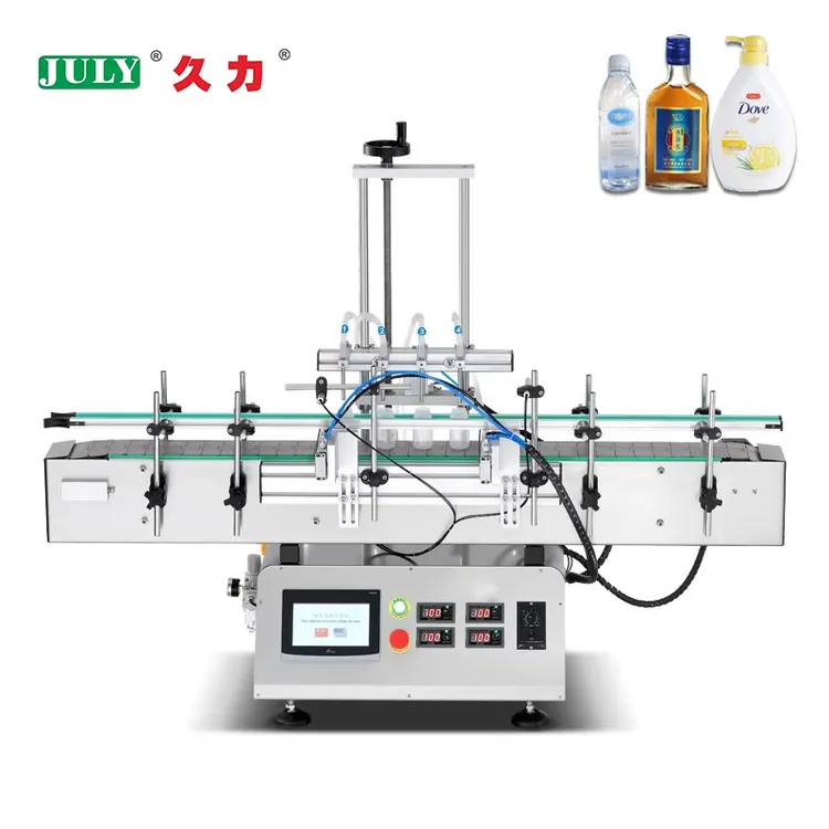 4 Heads Pump Desktop Automatic Water Bottle Liquid Filling Machine for Detergent Soy Sauce Vinger Juice Drink Essential Oil