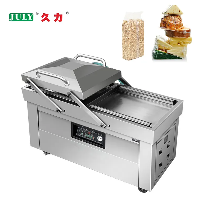 DZ-800 Heavy Duty Double Chambers Concave Vacuum Packing Machine for Rice Brick Bag Aluminum Foil Bag Kraft Paper Bag
