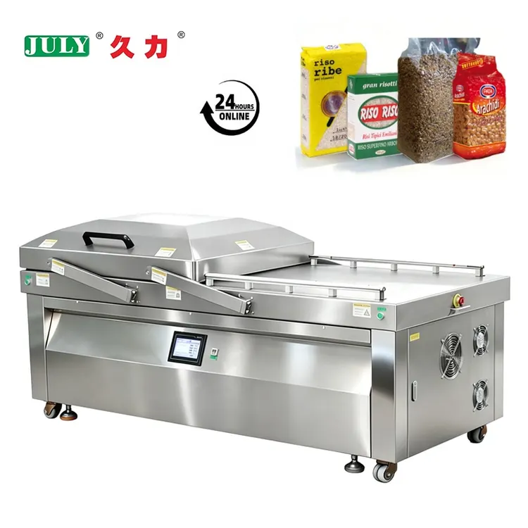 DZ-1000 Food Industrial Double Chamber Automatic Vacuum Packing Machine Food High Productivity Vacuum Packaging Sealing Machine