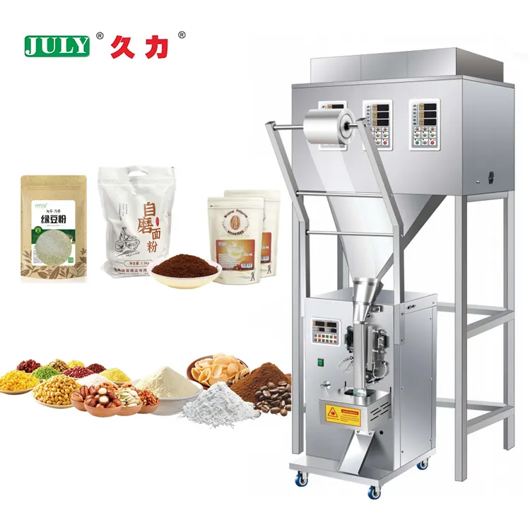 Multi-function 3-Heads 100g Small Granule Powder Packaging Machine for for Granule Powder Spice Sugar Coffee