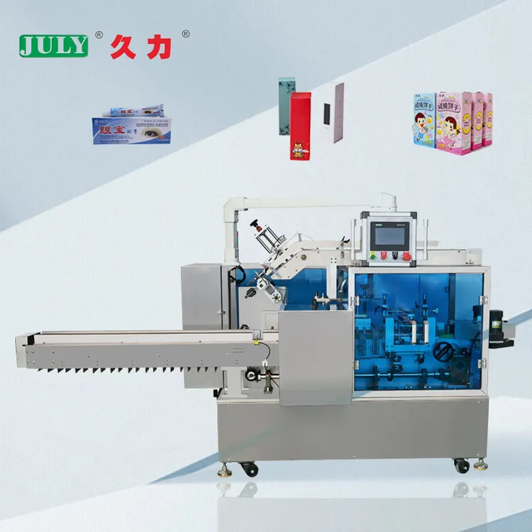 Full Servo Automatic Cartoning Machine 80 Boxes/Min for Food Snack and Biscuit Packaging Forming
