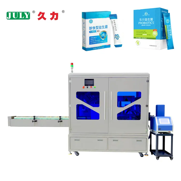 Full Servo Automatic Cartoning Machine with Glue Sprayer for Food Snack and Biscuit