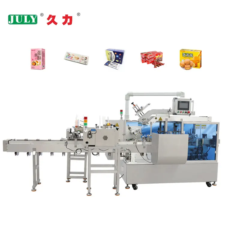 Fully Automatic High Speed Hot Melt Glue Cartoning Machine 60-80Boxes/min for Food Cookie Box Packing