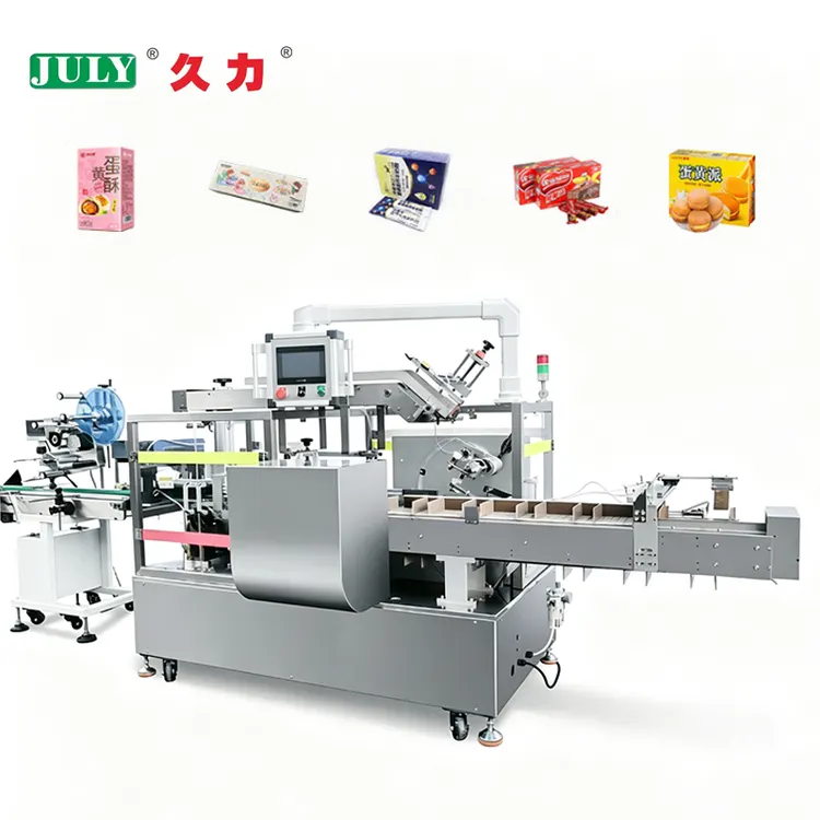 Automatic High-Speed Horizontal Labeling Cartoning Machine Food Cookie Cartoning Machine Box Labeling Packaging Machine