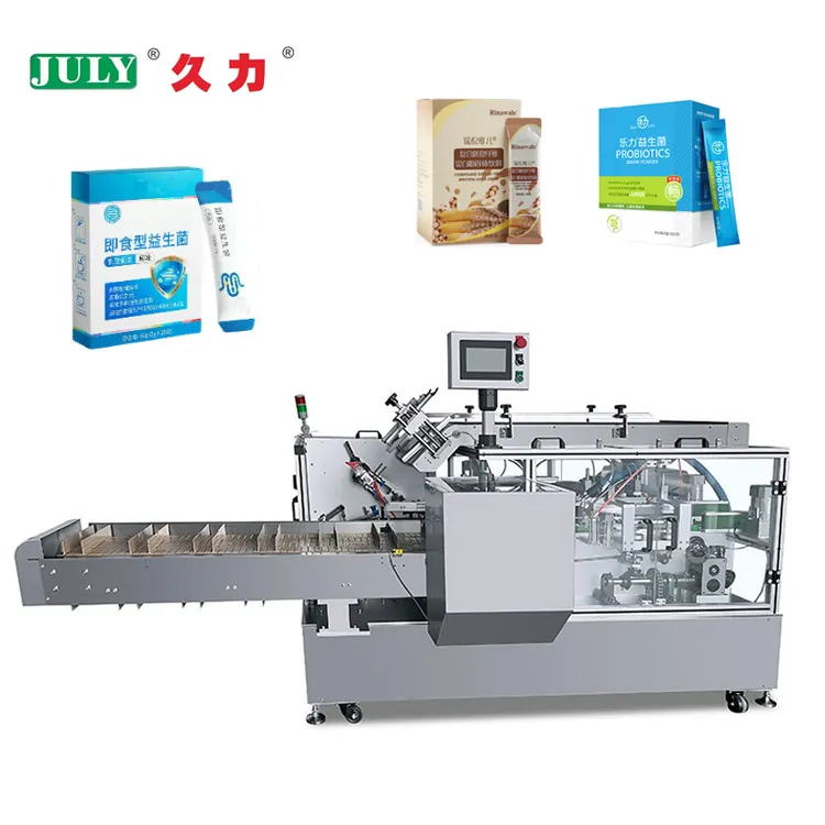 Inkless Coding Automatic Cartoning Machine for Strip Bags Food Packing