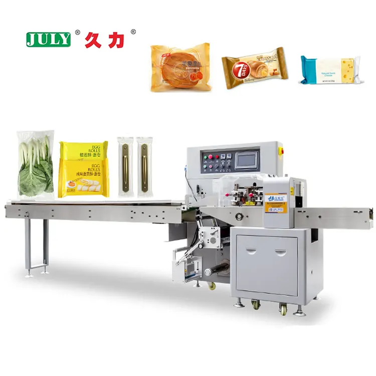 Customized Automatic Horizontal Pillow Packing Machine for Food Cookie Cake Packaging Machine