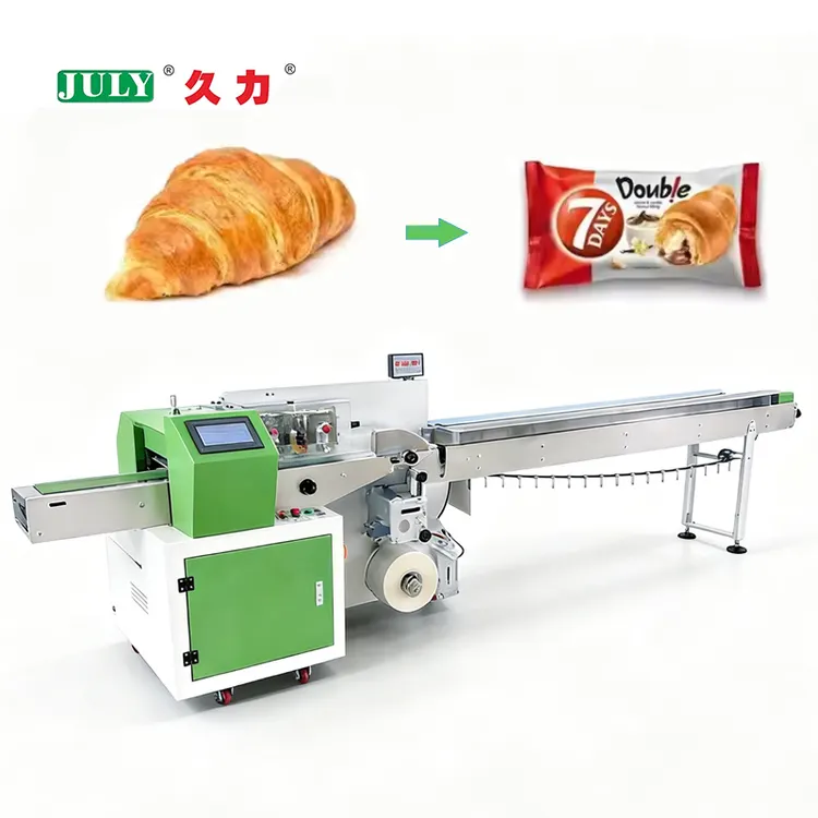 High Speed Automatic Horizontal Pillow Packing Machine for Food Cake Bread Packaging Machine