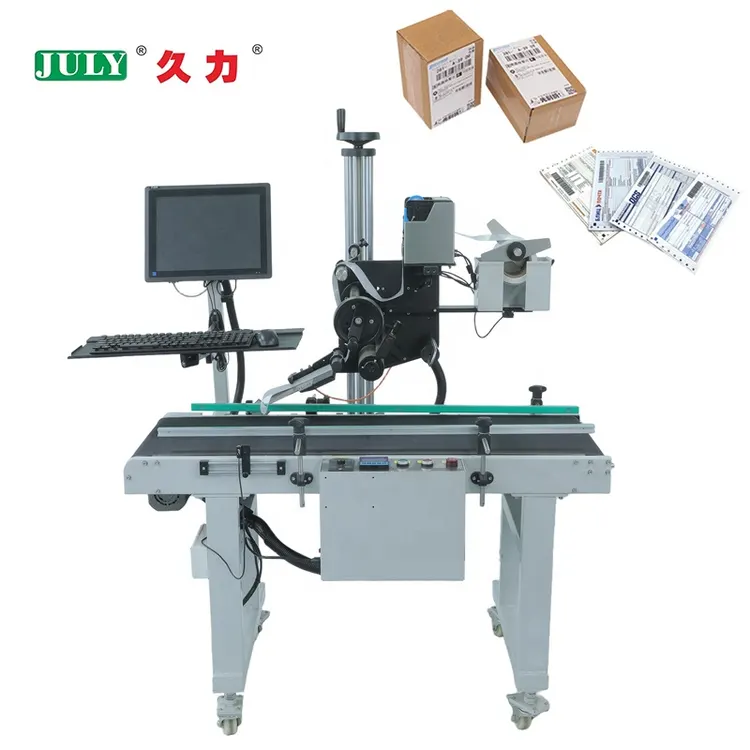 Automatic High Efficiency Labeling Machine for E-commerce Package Carton Express Box Flat Sticker Express Parcel Label Machine