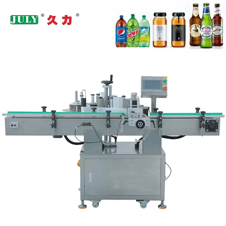 Fully Automatic Bottle Labeling Machine for Edible Oil Bottle Mineral Water Juice Drink Can