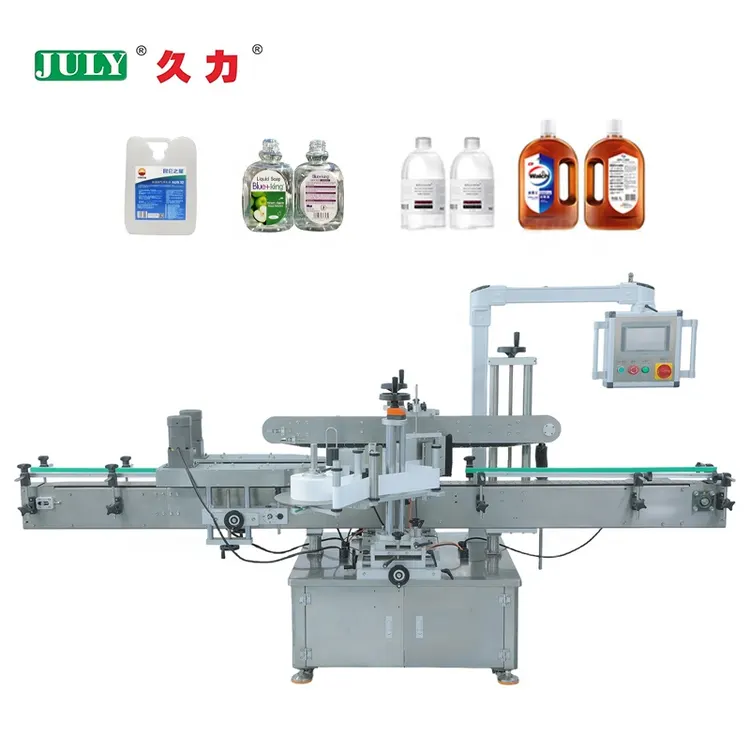 Automatic Double-sided Sticker Labeling Machine for Flat Bottle Round Bottles Glass Bottle 2 Sides Label Machine