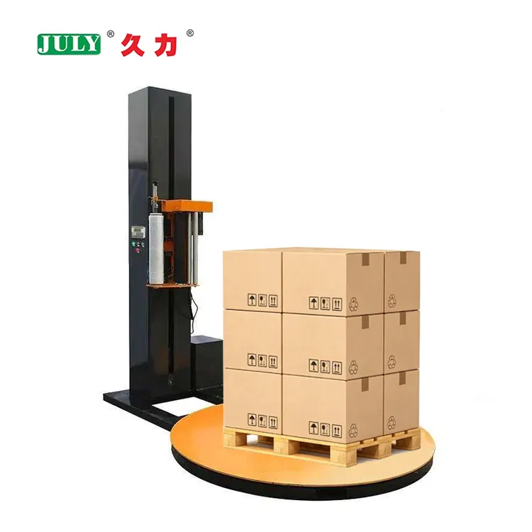 Automatic High Speed Pallet Wrapping Machine Factory Carton Stretch Film Machine