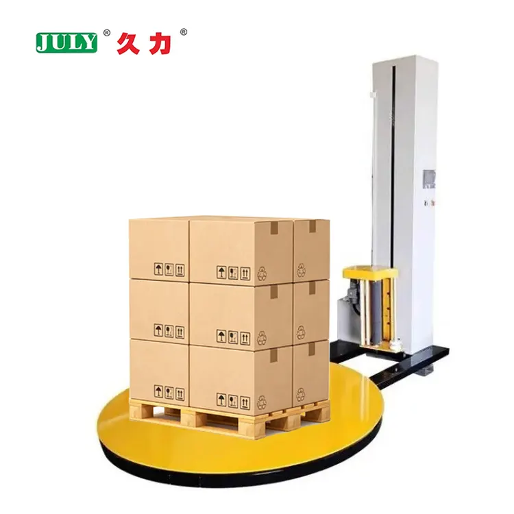 Factory Industrial Heavy Pallet Wrapping Machine Horizontal Stretch Film Packaging Machine