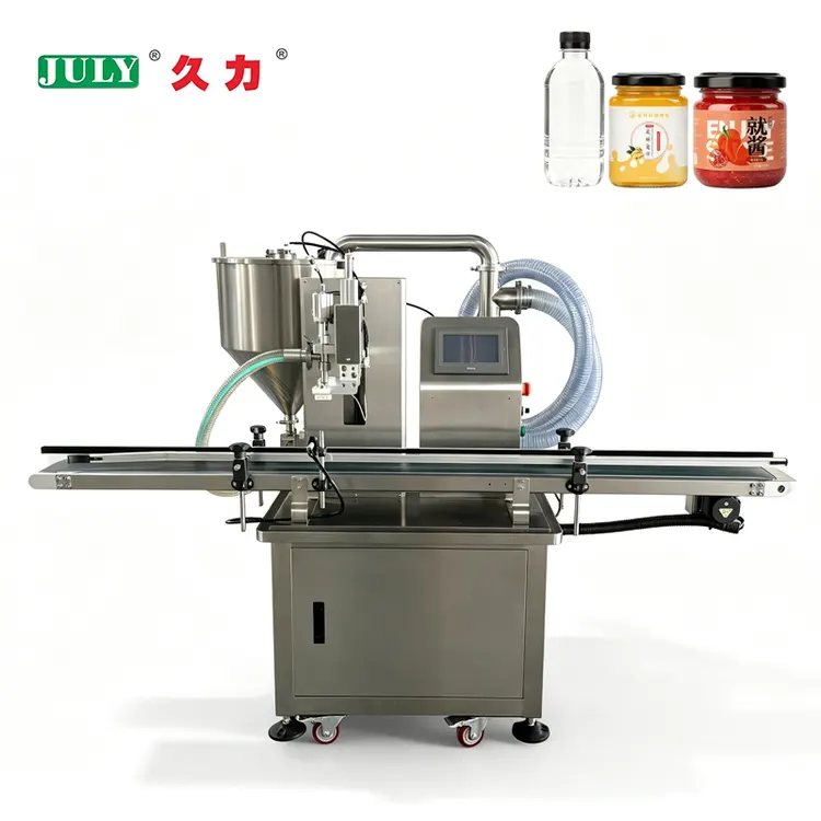 Automatic Servo Single Head Filling Nozzle Liquid Filling Machine Paste and Cream Bottle Filling Machine with Conveyor