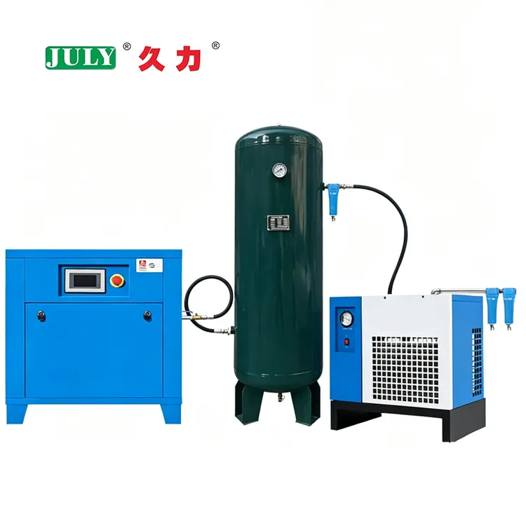 Complete Screw Compressor System (Main Unit + Tank + Dryer) 15kW Industrial Grade air Pump Screw air Compressor
