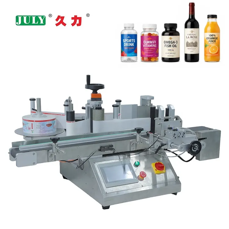 Table Type Rubbing and Rolling Labeling Machine for Round Bottles Lebel