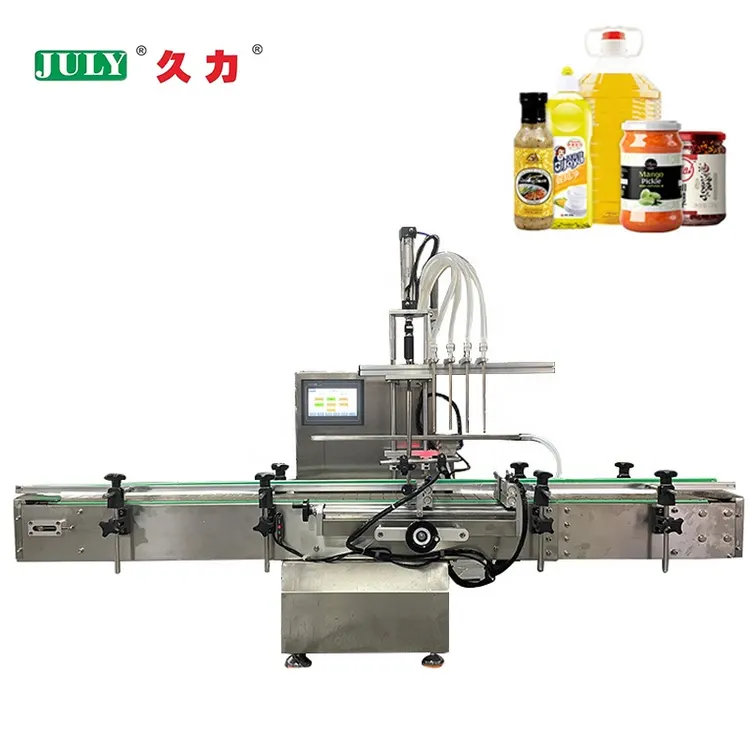 Small Desktop Fully Automatic Liquid Filling Machine for Milk Juice Beverage Liquid Quantitative Filling Line