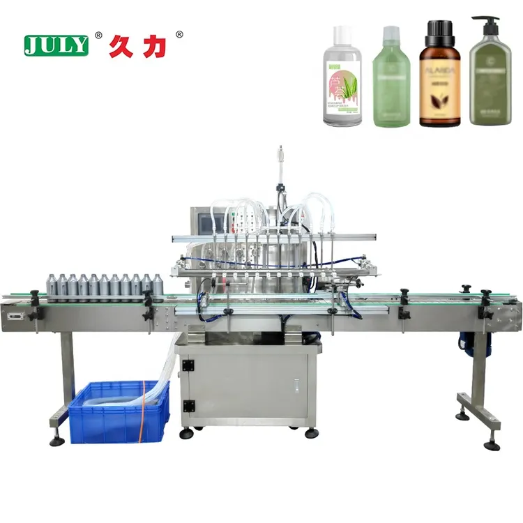 Customizable Automatic 12heads Liquid Filling Machine Line Plastic Bottle Round peak Filling Machine