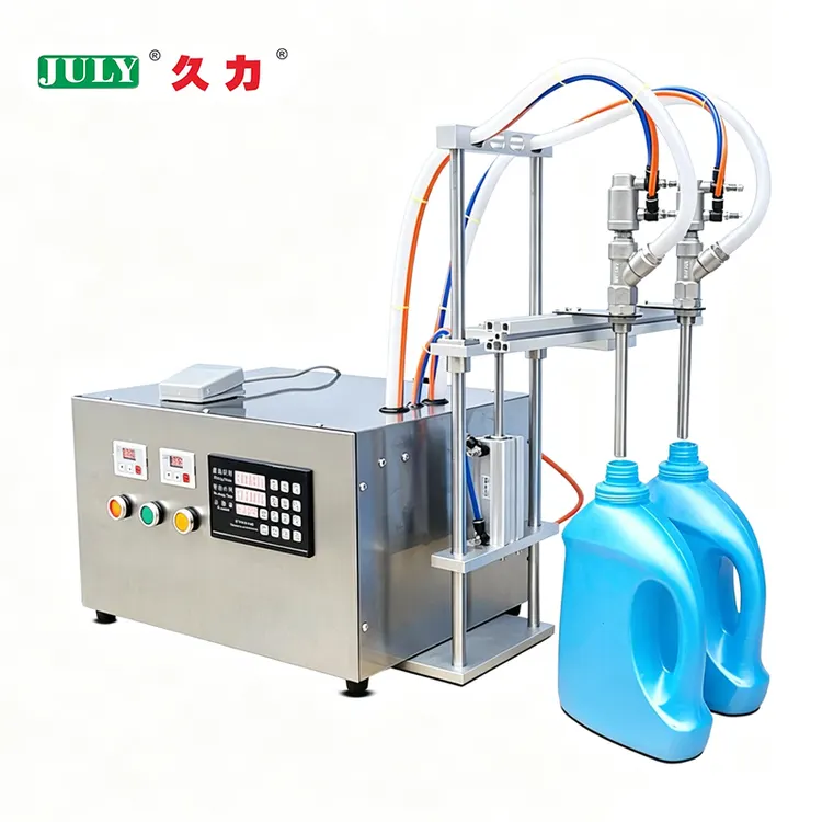 17L Double Head Large Flow Liquid Filling Machine Beverage Laundry Detergent Small Liquid Filling