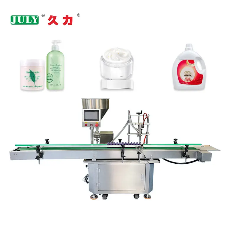 Automatic Jar Glass Cosmetic Paste Plastic Perfume Bottle Bottling Filling Machine