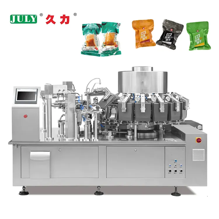 Multifunctional Automatic Rotary Vacuum Doypack Packing Machine for Salted Meat Dry Fish Pork Beef Rice Pouch Sealing Machine